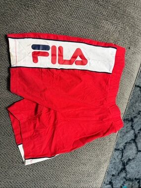 Fila red shorts